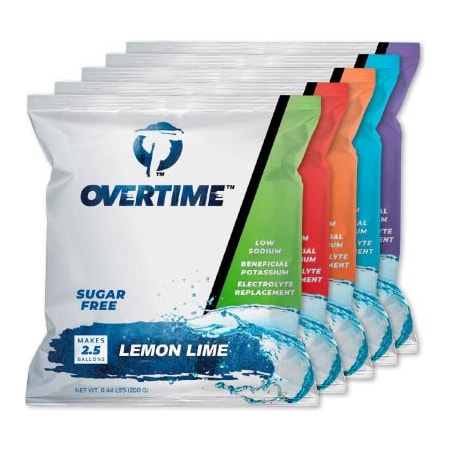Proline Products Overtime Sugar-free electrolyte Powder Pouches that mix 2.5 gallons of drinks, 35/Case 60-POUCH
